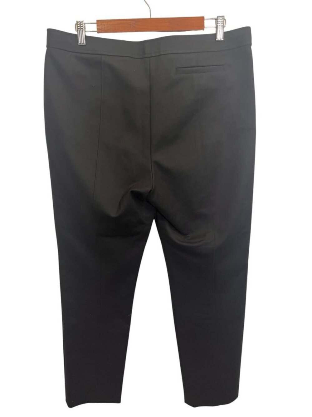 Tory Burch Black Tailored Dress Pants Size 14 Straight Leg Cotton Blend Career - Picture 2 of 11